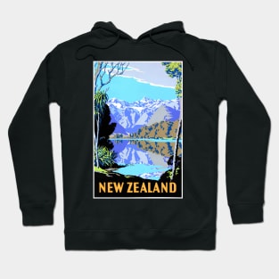 Vintage Travel Poster New Zealand Hoodie